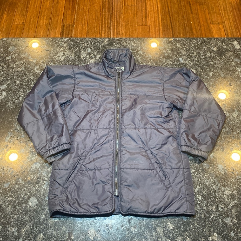 LL Bean Puffer Jacket Youth Boys Large 14-16 Black Full Zip Lightweight